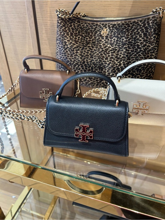 Tory Burch Handbags - Tory Burch Britten mini Top-Handle Crossbody with Gold Logo pick own color new
